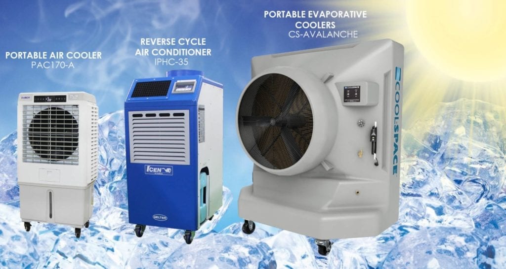 Evaporative Coolers, Misting Fans or Portable Air Conditioners? Fanmaster
