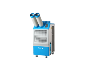 ICEN IPAC2-61 portable air conditioner with R32 refrigerant, featuring a modern design, digital control panel, and easy mobility with caster wheels.